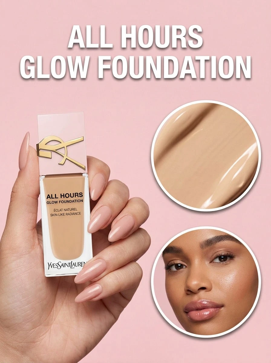Yves Saint Laurent All Hours Glow Foundation MN1 25 Ml – Foundation, Long-Wear, For Women, MN1, Suitable For Daily Makeup Routine - Multicolor - View 1