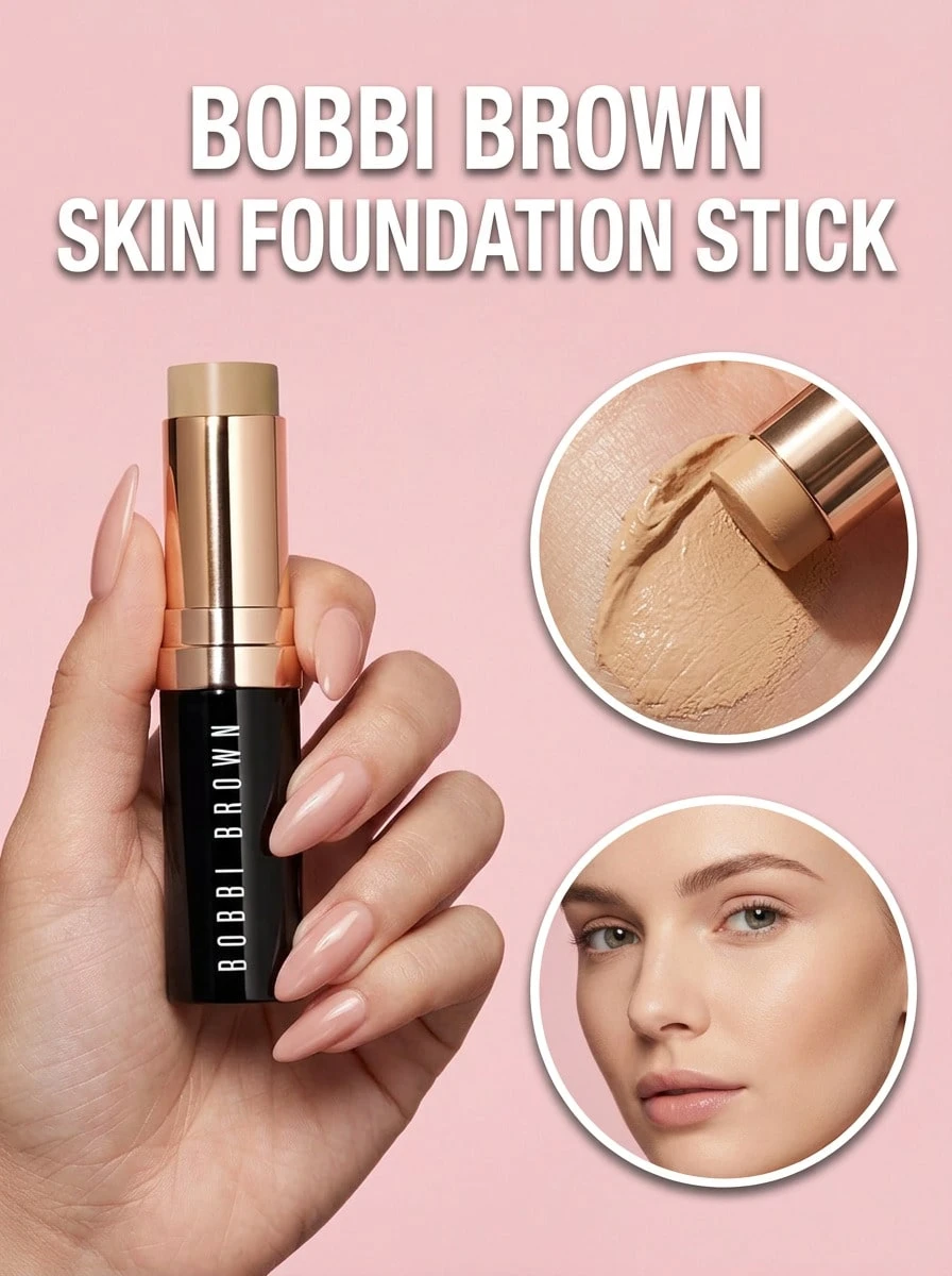 Bobbi Brown Skin Foundation Stick 9 G – Foundation Stick, Long-Wear, For All Skin Types, Medium Beige, Olive Extract, Suitable For Daily Beauty Routine - N-052 Natural - View 1