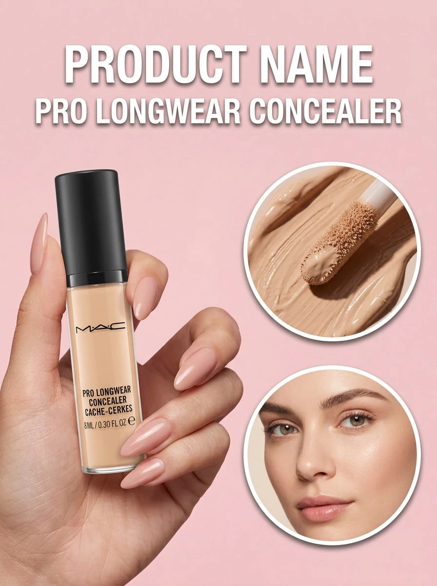MAC Pro Longwear Concealer NW25 9 Ml – Concealer, Long-Wearing, For Oily Skin, NW25, Suitable For Daily Makeup Routine - NW25 - View 1