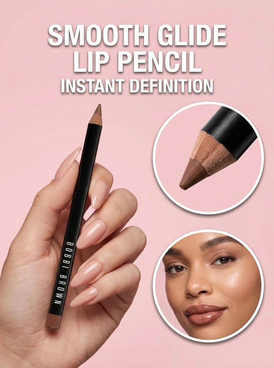 Bobbi Brown Lip Pencil Cocoa 1 G – Matte Finish For Precise Definition, Long-Lasting Wear, Smooth Application For Lip Contouring, Brown Nude Tone For Defined Lips, Professional Grade Makeup, Essential For Daily Beauty Routine - Cocoa - View 1