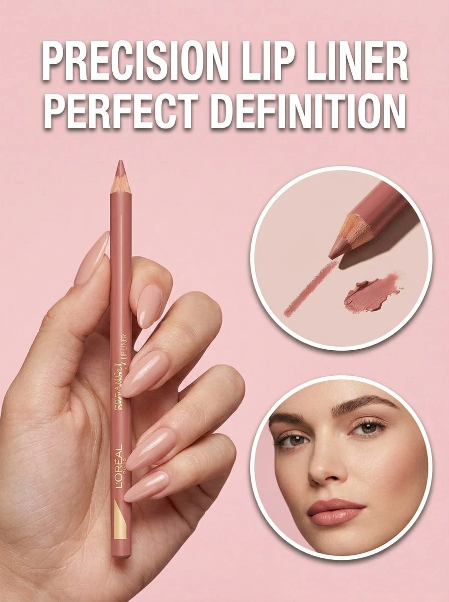 L’Oreal Paris Color Riche Lip Liner Couture 630 Beige A Nu 1.2 G – Precise Lip Definition, Long-Wear Smudge-Proof Formula, Creamy Texture For Smooth Glide, Anti-Feathering Effect, Professional Lip Shaping For Daily Beauty Enthusiasts - 630 Café de Flore - View 1