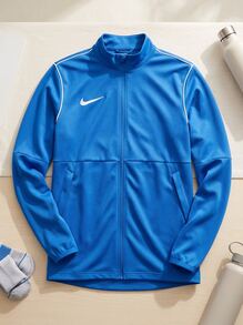 Nike Men's Sports Jackets Quick-Dry Windproof Packable Daily Training Travel Blue BV6881-463 - ROYAL BLUE/WHITE/WHITE - View 2