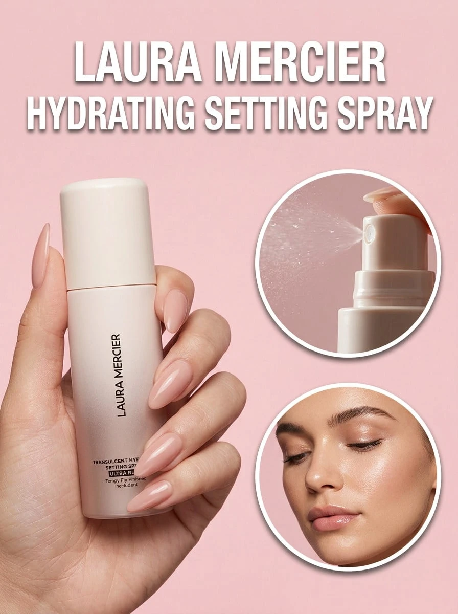 Laura Mercier Translucent Hydrating Setting Spray Ultra Blur 100 Ml – Setting Spray, Hydrating, For Dry Skin, Translucent, Suitable For Makeup Finishing - Clear - View 1