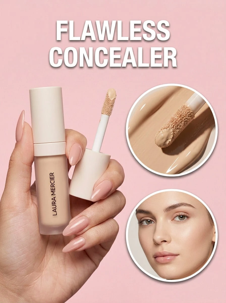 Laura Mercier Real Flawless Weightless Perfecting Serum Concealer 2W1 5.4 Ml – Concealer, Weightless, For Women, 2W1 Macadamia, Serum-Infused Formula, Suitable For Daily Makeup Routine - 2W1 - View 1
