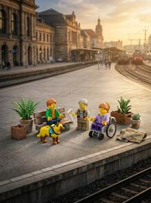 LEGO 60423 عربة الترام والمحطة في المدينة 7 سنوات+ - متعدد الألوان - مشاهدة 5