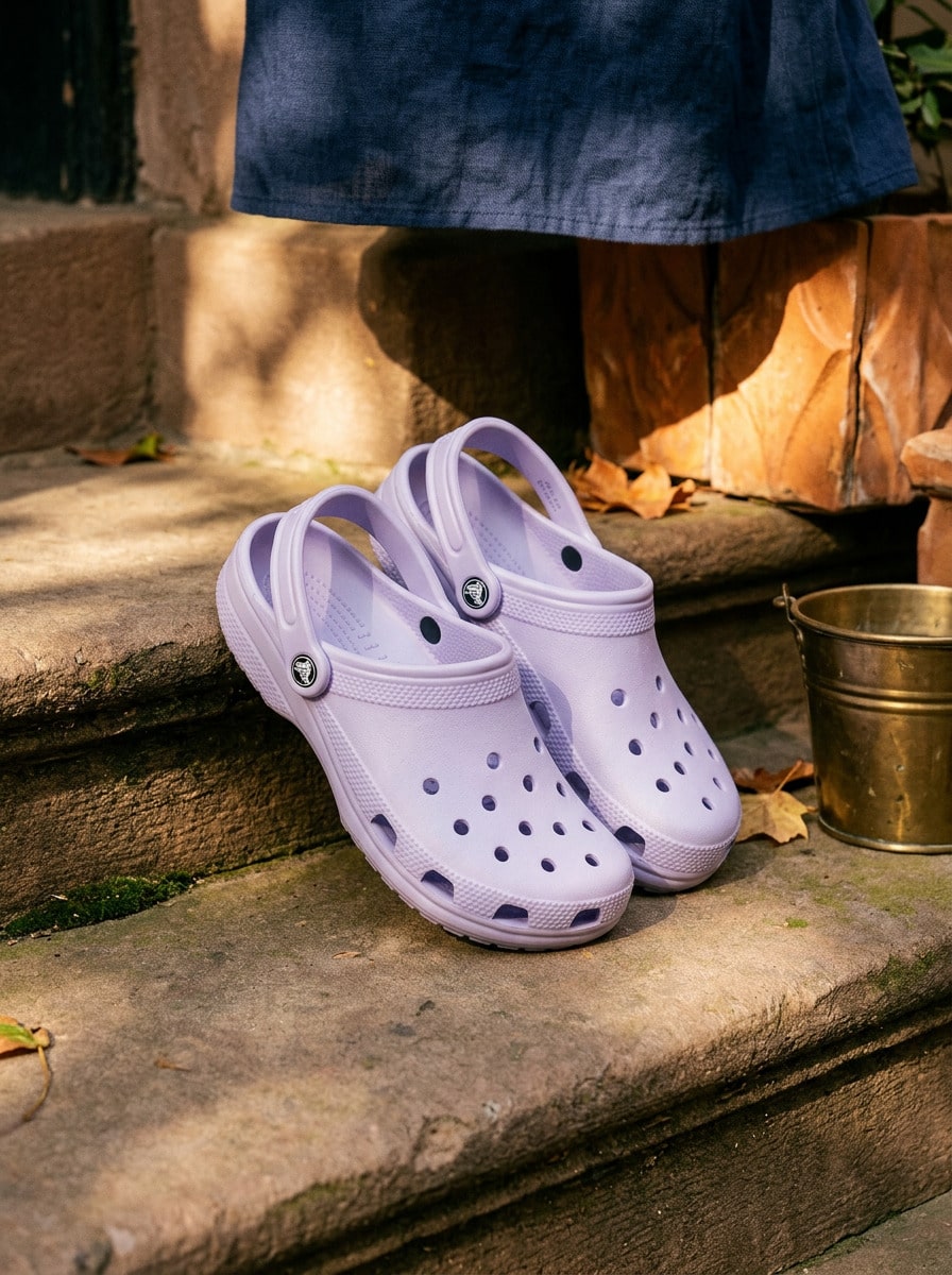 Crocs CLASSIC CLOG Women's Clogs Waterproof Slip-On Anti-Slip Beach Casual Daily 10001-530 - Lavender - View 1