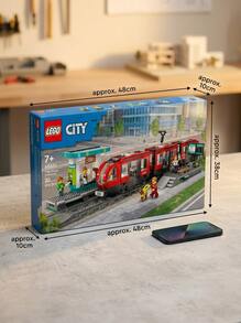 LEGO 60423 عربة الترام والمحطة في المدينة 7 سنوات+ - متعدد الألوان - مشاهدة 6