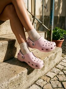 Crocs CLASSIC CLOG Women's Clogs Durable Breathable Easy To Clean Garden Summer Shopping Pink 10001-6PI - Nude Pink - View 1