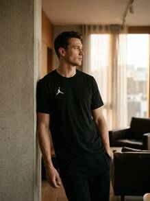 Jordan Men's Sports Tees & Tanks Quick-Dry Skin-Friendly Stretchy Travel Daily Weekend Black A20142-049 - Black - View 6