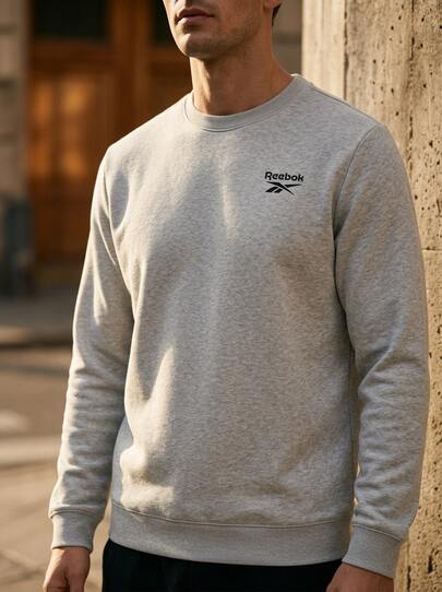 Reebok Men's Sports & Outdoor Hoodies Cozy Breathable Easy To Match Outing Training Daily Grey HG4446