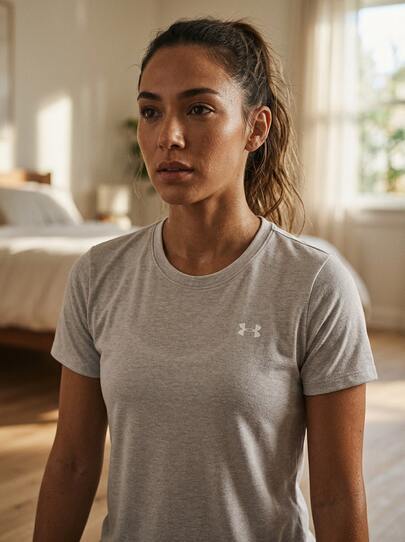 Under Armour UA Sports Tees & Tanks Soft Durable Comfortable Casual Going Out Gym Grey 1384230-014