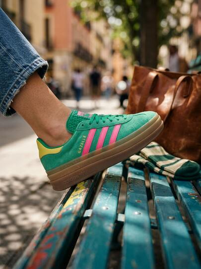 Adidas Gazelle Women's Casual Athletic Shoes Stylish Cushioned Premium Daily Shopping Casual Green JH9668