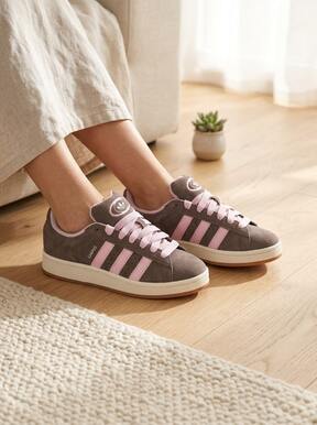 Adidas Campus Women's Sports Shoes Modern Anti-Slip Lace-Up Office School Daily White JR5038