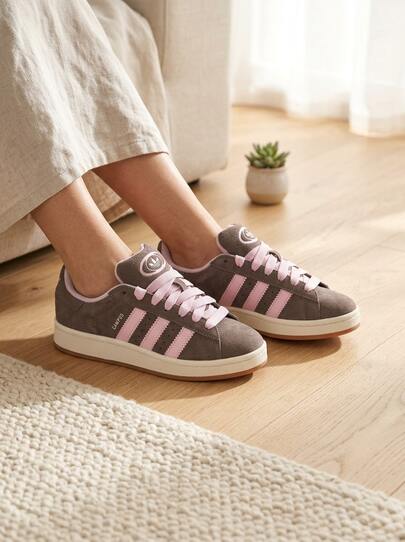 Adidas Campus Women's Sports Shoes Modern Anti-Slip Lace-Up Office School Daily White JR5038