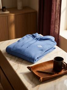 Nike Men's Sports & Outdoor Hoodies Breathable Easy To Match Classic Fit Sports Commuting Outing Blue FN3859-494 - Dusty Blue - View 5