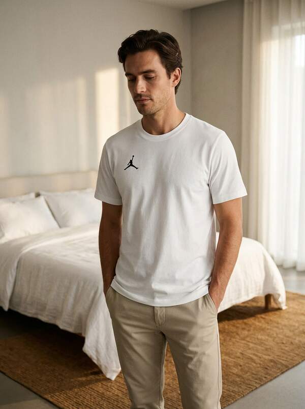 Jordan Men's Sports Tees & Tanks Easy To Match Moisture-Wicking Breathable Sports Outdoor Training White A20142-100