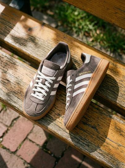 Adidas Handball Spezial Kids' Sneakers Anti-Slip Lace-Up Heritage Gym Commuting Training White KI3943