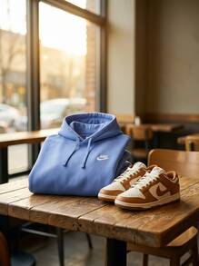 Nike Men's Sports & Outdoor Hoodies Breathable Easy To Match Classic Fit Sports Commuting Outing Blue FN3859-494 - Dusty Blue - View 1