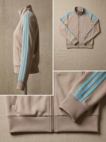Adidas Women Sports Jackets Versatile Windproof Quick-Dry Casual Weekend Sports Beige JX7864 - Beige - View 4