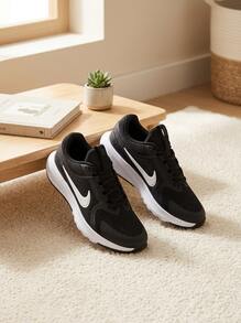 Nike Star Runner Kids Sneakers Lightweight Snug Fit Padded Training Travel Daily HF7004-002 - White/Black - View 1