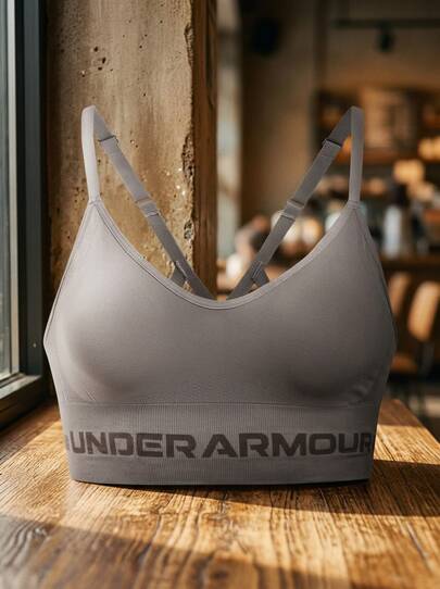 Under Armour TECH Women's Sports Bras Breathable Classic Fit Stretchy Gym Sports Daily Grey 1357719-294