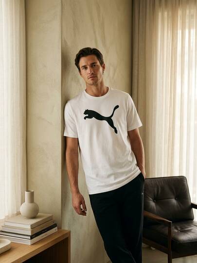 Puma Men's Sports Tees & Tanks Versatile Lightweight Easy To Match Going Out Gym Home White 682536-02