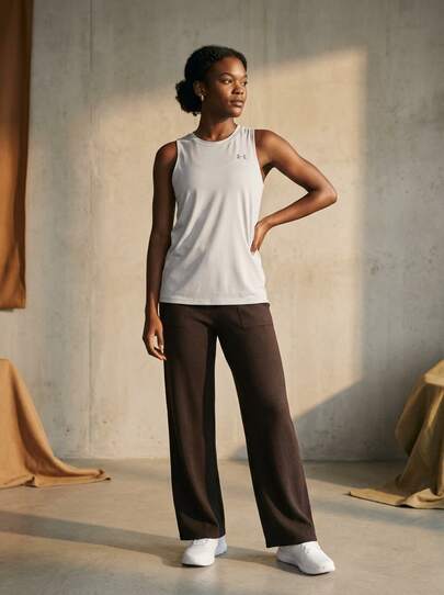 Under Armour UA Sports Tees & Tanks Stretchy Soft Durable Daily Weekend Sports Tan 1383656-014