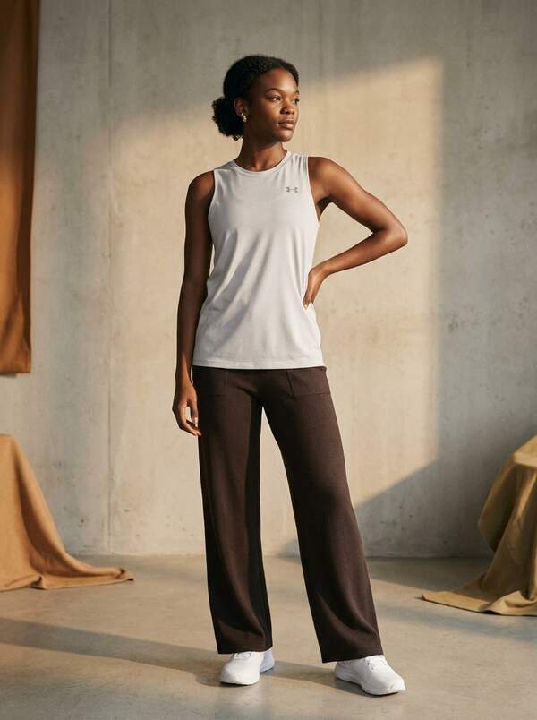 Under Armour UA Sports Tees & Tanks Stretchy Soft Durable Daily Weekend Sports Tan 1383656-014