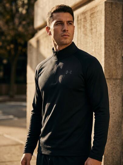Under Armour TECH Men's Classic Fit Comfortable Cozy Outing Office Commuting Black 1328495-100