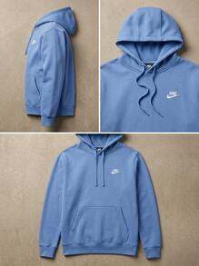 Nike Men's Sports & Outdoor Hoodies Breathable Easy To Match Classic Fit Sports Commuting Outing Blue FN3859-494 - Dusty Blue - View 4