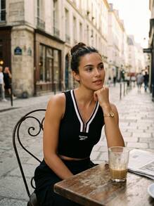 Reebok Women Sports Tees & Tanks Soft Durable Comfortable Travel Sports Home Black HS4707 - Black - View 3