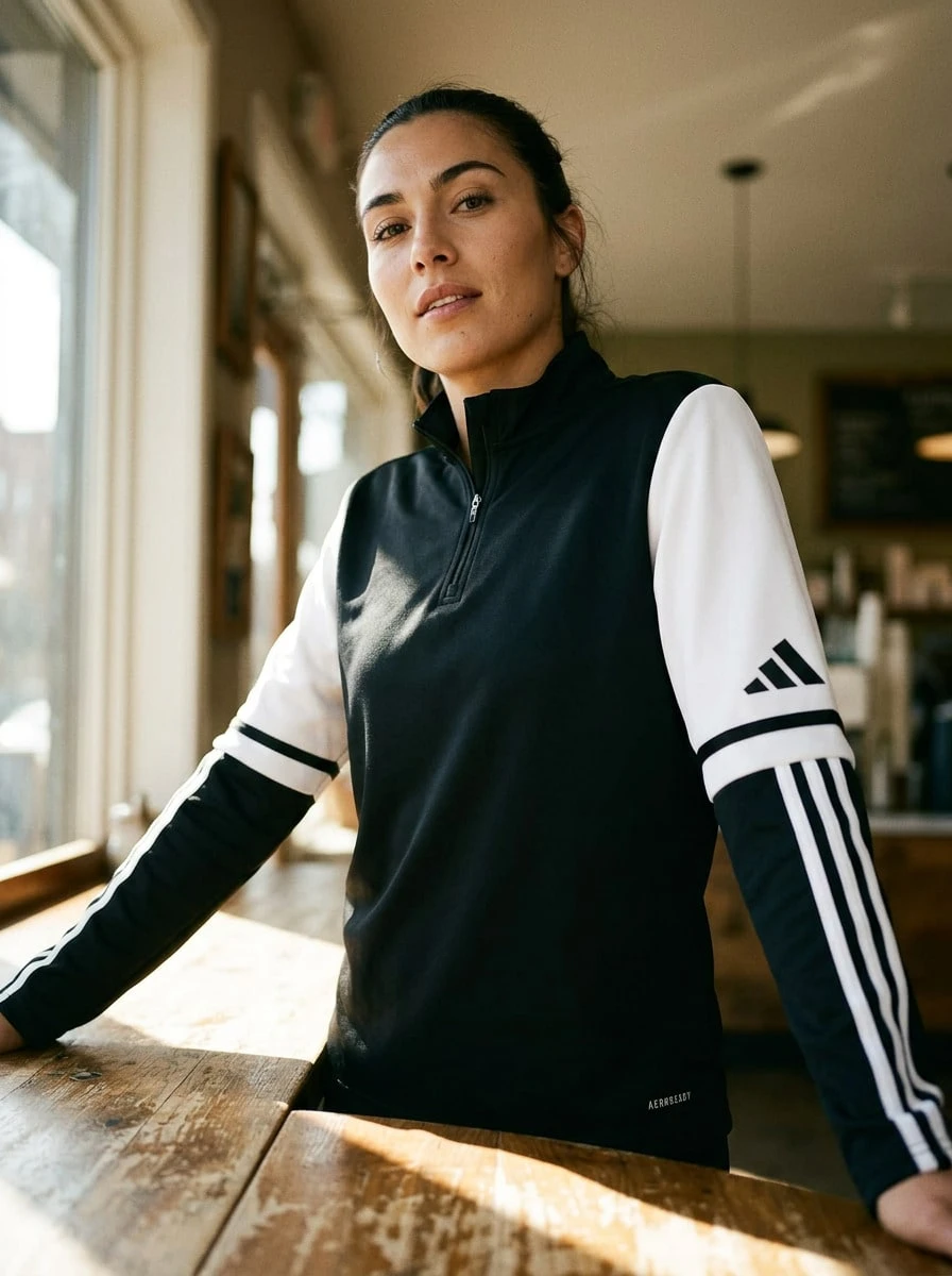 Adidas Women Sports Jackets Comfortable Waterproof Insulated Daily Training Commuting Black JE2763 - Black and White - View 1