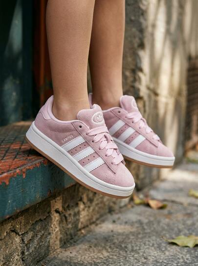 Adidas Campus Kids' Sneakers Responsive Durable Classic Casual Weekend Walking Pink JP5507