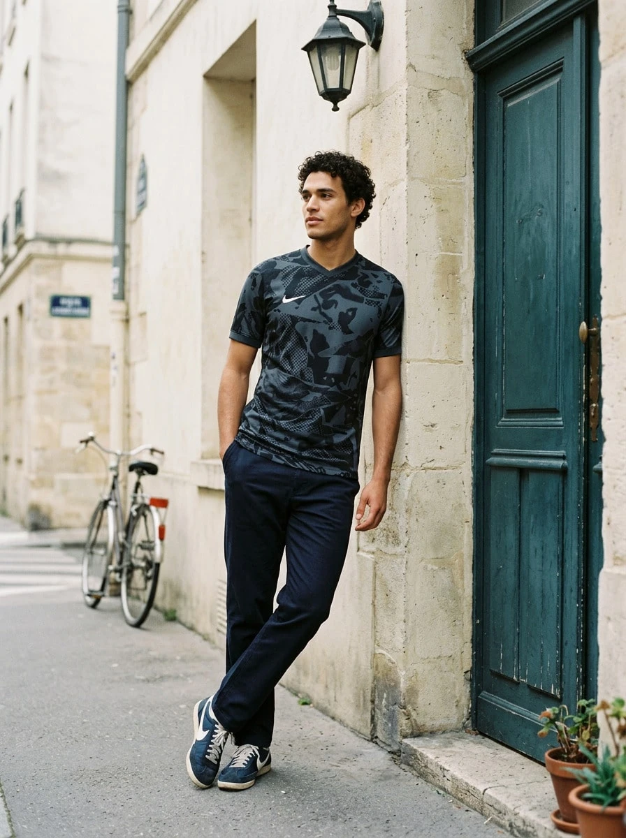 Nike Men's Sports Tees & Tanks Comfortable Versatile Lightweight Outdoor Training Vacation Black FZ9332-410 - Navy Blue - View 1