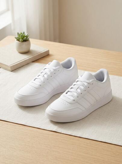 Adidas Breaknet Men's Casual Athletic Shoes Anti-Slip Lace-Up Heritage Running Street Style Office White JR3546