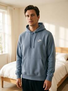 Nike Men's Sports & Outdoor Hoodies Breathable Easy To Match Classic Fit Sports Commuting Outing Blue FN3859-494 - Dusty Blue - View 3