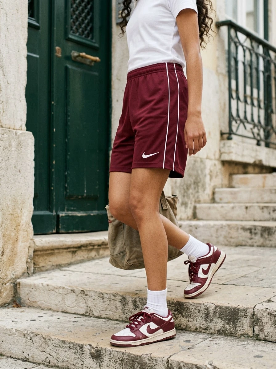 Nike Sports Shorts Breathable Soft Quick-Dry Beach Sports Weekend Red BV6860-677 - Red Plum - View 1