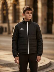 Adidas معطف خفيف للأطفال لون أسود 22 إنترادا - الأسود - مشاهدة 1