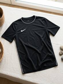 Nike Men's Sports Tees & Tanks Versatile Lightweight Easy To Match Home Travel Daily Black HM7127-010 - Black and White - View 2