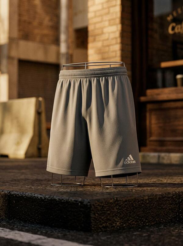 Adidas شورت رجالي رمادي إنترادا 22