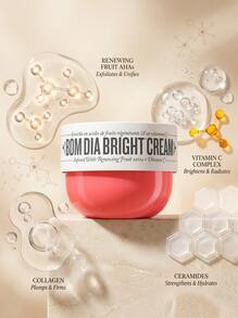 Sol de Janeiro Bom Dia Bright Cream 240 Ml – Body Cream, Brightening, For Dull Skin, Black Amber Plum, Fruit AHAs, Suitable For Daily Skincare Routine - White - View 2