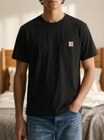 Carhartt Men Outdoor Tees & Tanks Stretchy Soft Durable Home School Gym Black 103296-001