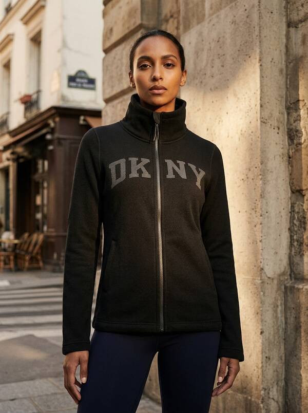 DKNY ملابس نسائية قابلة للتنفس وقابلة للطي وخفيفة الوزن للسفر والكاجوال وعطلة نهاية الأسبوع باللون الأسود DP5J9479-BLK
