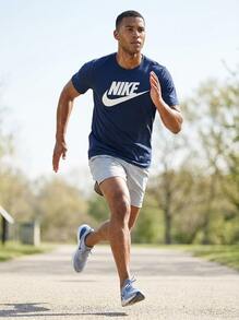 Nike Men's Sports Tees & Tanks Comfortable Versatile Lightweight Outdoor Training Vacation Blue AR5004-411 - BLU/WHT - View 6