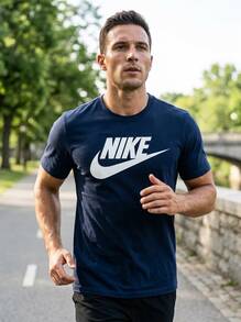 Nike Men's Sports Tees & Tanks Comfortable Versatile Lightweight Outdoor Training Vacation Blue AR5004-411 - BLU/WHT - View 3