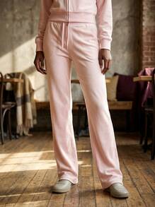 Juicy Couture Women Pants Stretchy Quick-Dry Breathable Weekend Training Daily Pink VEJB70002WPF-J94 - Pink - View 1