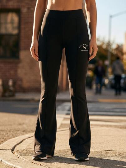 Puma Women Sports Pants Durable Elastic Waist Classic Fit Training Daily Outdoor Black 688137-01