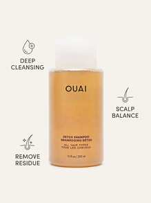 OUAI Detox Shampoo 10oz/300ml,3oz/89ml – Apple Cider Vinegar & Keratin Infusion, Clarifying Scalp Care, Product Buildup Removal, Rose & Bergamot Scent, Suitable For All Hair Types, Oily Hair Treatment, Deep Cleansing Hair Care Routine - Multicolor - View 2