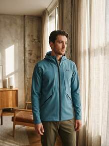 Under Armour Men Sports Jackets Packable Warm Durable Daily Training Commuting Blue 6014621-466 - Boundless Blue / Black - View 5