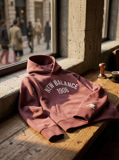 New Balance Men Sports & Outdoor Hoodies & Sweatshirts Breathable Classic Fit Quick-Dry Gym Daily Weekend Pink MT33553WAD